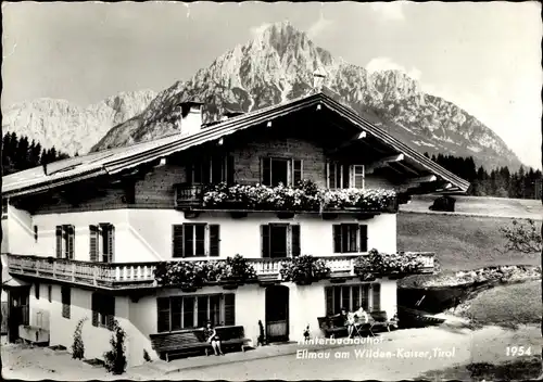 Ak Ellmau am Wilden Kaiser in Tirol, Hinterbuchauhof, Bauernhof Hinterbuchau