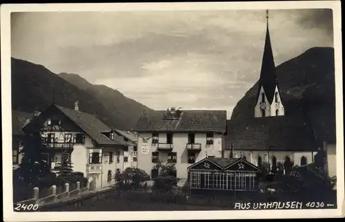 Ak Umhausen in Tirol, Teilansicht, Kirche
