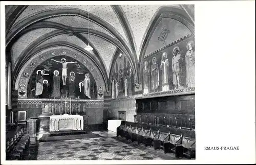 Ak Praha Prag Tschechien, Emmauskloster, Inneres, Altar