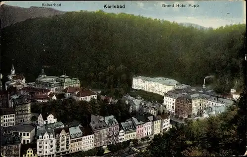 Ak Karlovy Vary Karlsbad Stadt, Kaiserbad, Grand Hotel Pupp