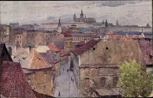 Künstler Ak Jansa, V., Praha Prag Tschechien, Mala Strana, Kleinseite