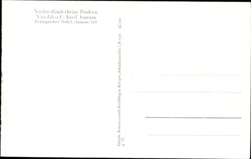 Ak Norddorf auf Amrum Nordfriesland, Nordseekinderheim Paulsen
