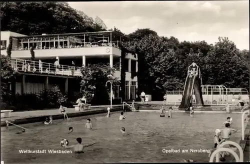 Ak Wiesbaden in Hessen, Opelbad am Neroberg