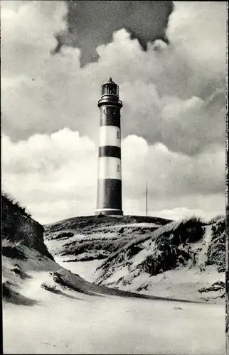 Ak Insel Amrum in Nordfriesland, Leuchtturm, Dünen