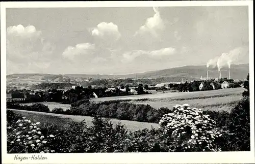 Ak Halden Hagen in Westfalen, Fernblick zum Ort