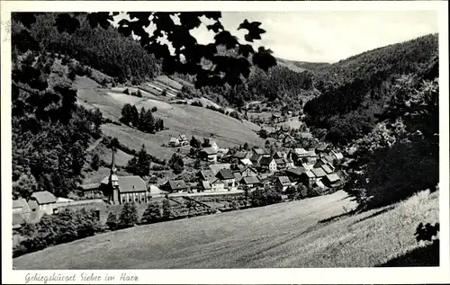 Ak Sieber Herzberg am Harz, Ort mit Umgebung