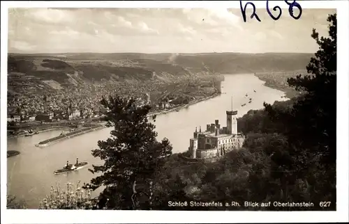 Ak Stolzenfels Koblenz am Rhein, Schloss Stolzenfels, Oberlahnstein