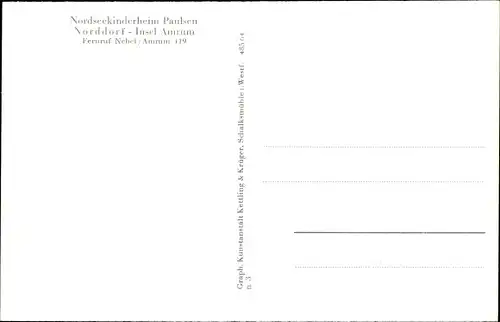 Ak Norddorf auf Amrum Nordfriesland, Nordseekinderheim Paulsen