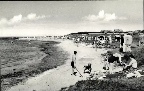 Ak Sahlenburg Cuxhaven in Niedersachsen, Strandleben, Badende, Strandkörbe