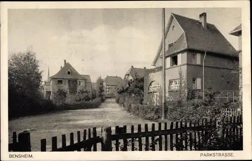 Ak Bensheim an der Bergstraße in Hessen, Häuser in der Parkstraße