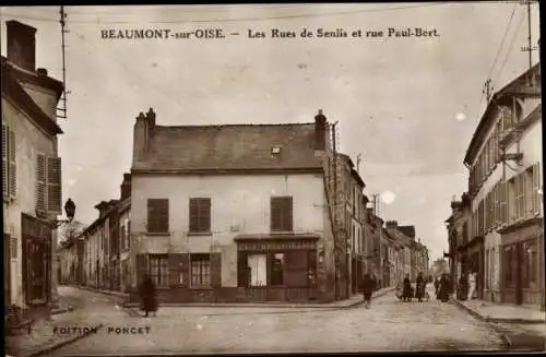 Ak Beaumont sur Oise Val d´Oise, Les Rues de Senlis, Rue Paul Bert