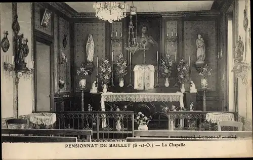 Ak Baillet Val d'Oise, Pensionnat, La Chapelle