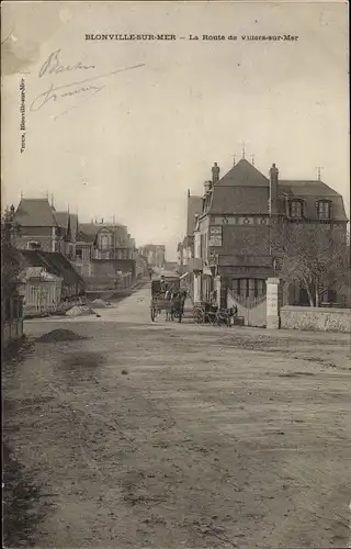 Ak Blonville sur Mer Calvados, La Route da Villers sur Mer