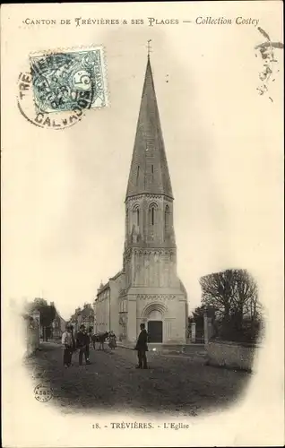 Ak Trévières Calvados, L'Eglise, Collection Costey