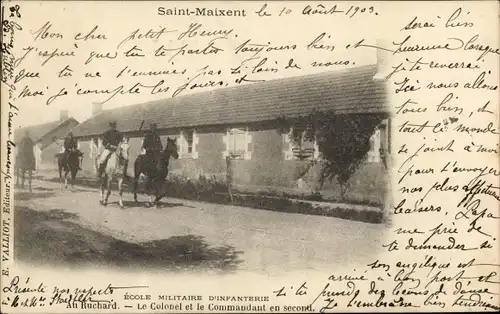 Ak St. Maixent Deux-Sèvres, Ecole Militaire d'Infanterie, Au Ruchard, Le Colonel, Le Commandant