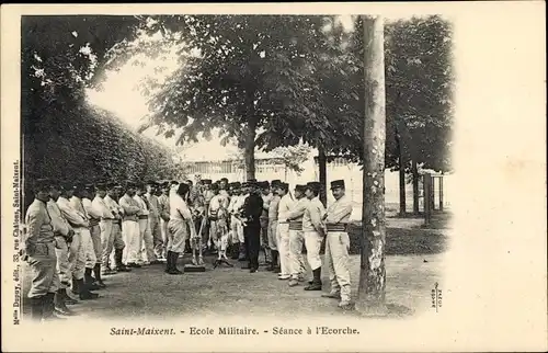 Ak St. Maixent Deux-Sèvres, Ecole Militaire, Seance a l'Ecorche