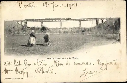 Ak Thouars Deux Sèvres, Le Viaduc