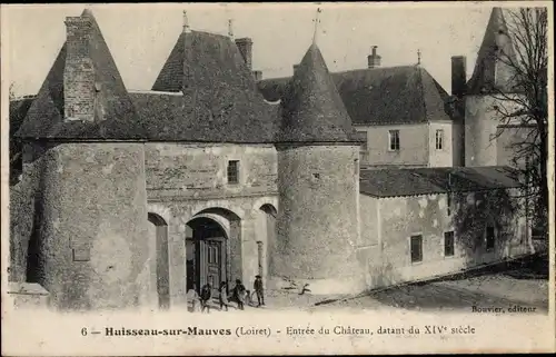 Ak Huisseau sur Mauves Loiret, Entree du Chateau