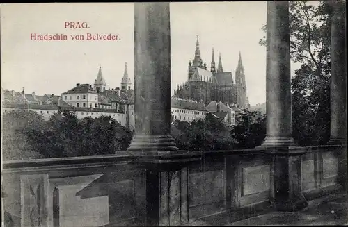 Ak Praha Prag Tschechien, Hradschin von Belveder