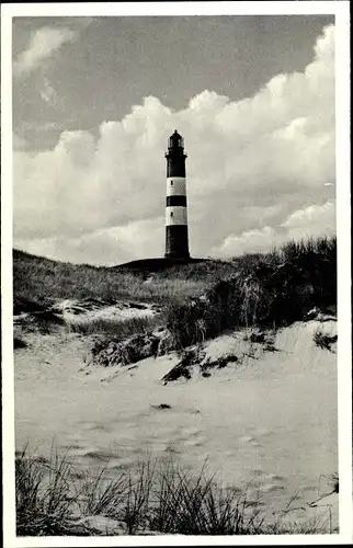 Ak Insel Amrum in Nordfriesland, Ansicht vom Leuchtturm, Dünen