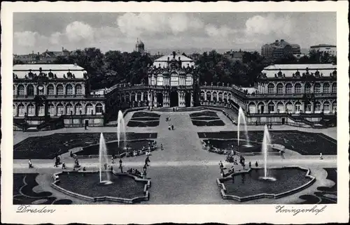 Ak Dresden Zentrum Altstadt, Zwingerhof