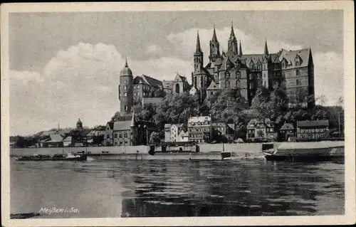 Ak Meißen an der Elbe, Blick auf den Ort