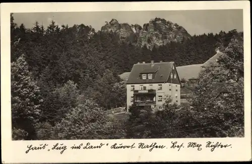 Ak Rathen an der Elbe Sächsische Schweiz, Haus Lug ins Land