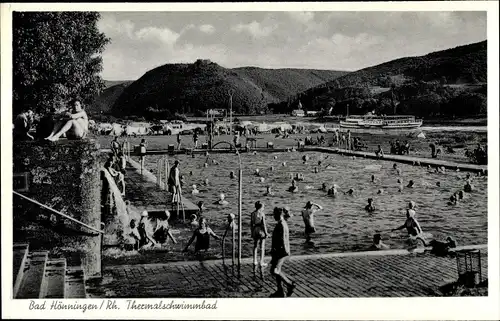 Ak Bad Hönningen am Rhein, Thermalschwimmbad