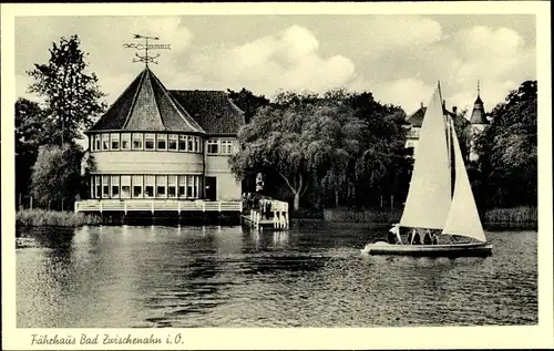 Ak Bad Zwischenahn, Fährhaus, Restaurant Café, Boot