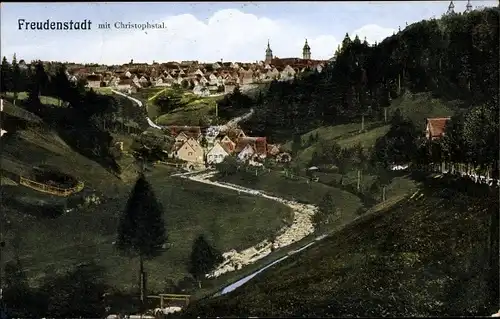 Ak Freudenstadt im Nordschwarzwald, Christophstal, Ort