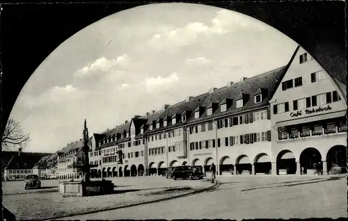 Ak Freudenstadt im Nordschwarzwald, Partie am Marktplatz