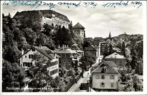 Ak Tübingen am Neckar, Blick zum Schloss