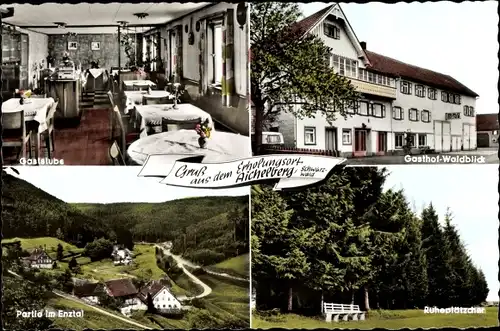 Ak Aichelberg Bad Wildbad im Schwarzwald, Gasthof Waldblick, Enztal