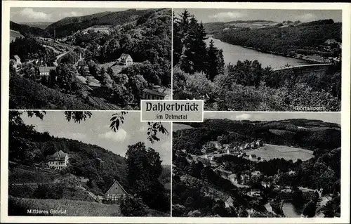 Ak Dahlerbrück Schalksmühle im Sauerland, Glörtalsperre, Mittleres Glörtal