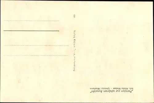 Ak Unnau im Westerwald, Pension zur schönen Aussicht, Inh. Hilda Weber, Gesamtansicht