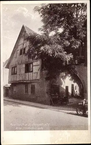 Ak Auerbach Bensheim an der Bergstraße in Hessen, Alten Dorfschmiede