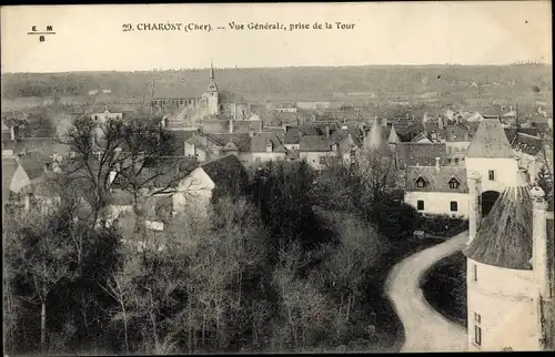 Ak Charost Cher, Vue Generale, prise de la Tour