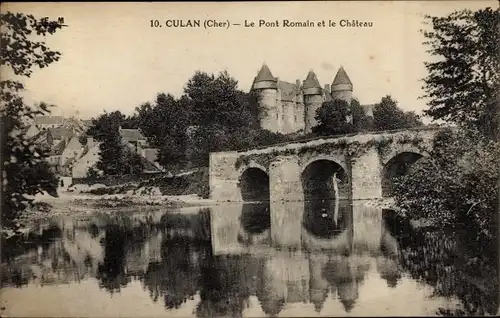 Ak Culan Cher, Le Pont Romain, Le Chateau