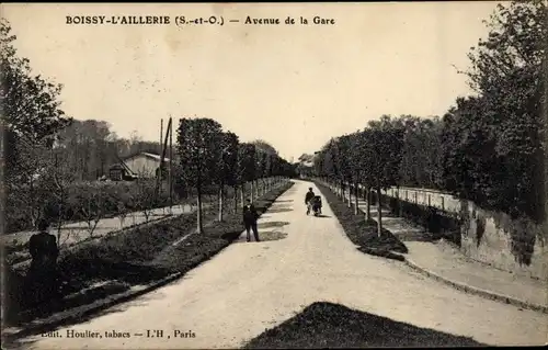 Ak Boissy l'Aillerie Val d´Oise, Avenue de la Gare