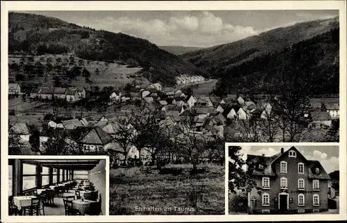 Ak Ehlhalten Eppstein im Taunus, Gesamtansicht, Gasthaus zur Krone, Inh. Joh. Fr. Racky