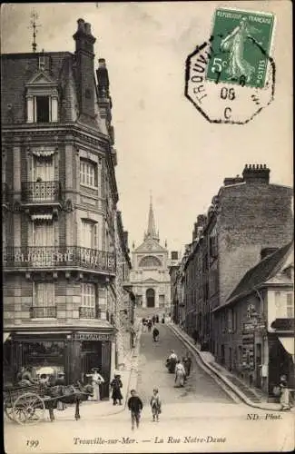 Ak Trouville sur Mer Calvados, La Rue Notre Dame, Bijouterie