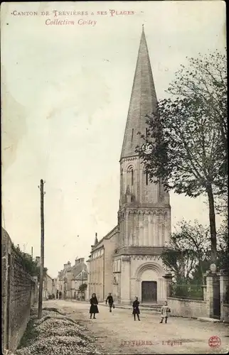 Ak Trévières Calvados, L'Eglise, Collection Costey