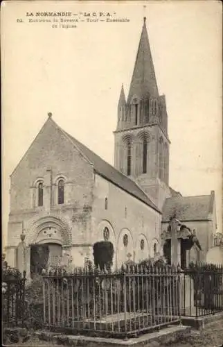 Ak Tour Bayeux environs Calvados, Ensemble de L'Eglise