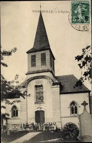 Ak Tourgeville Calvados, L'Eglise