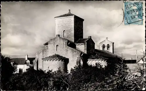 Ak Germigny des Prés Loiret, Vue plongeante sur l'Abside orientale