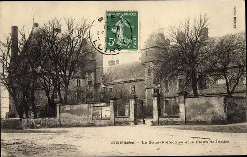Ak Gien Loiret, La Sous Prefecture, Palais de Justice