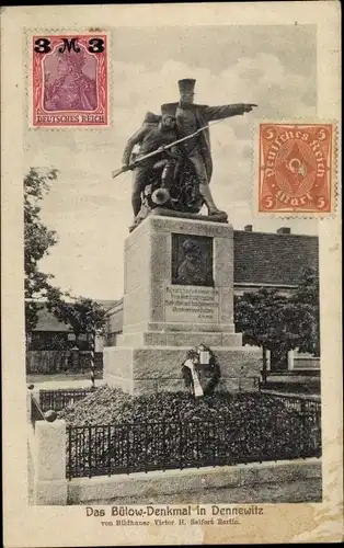 Ak Dennewitz Niedergörsdorf in Brandenburg, Bülow Denkmal, Bildhauer Victor H. Seifert