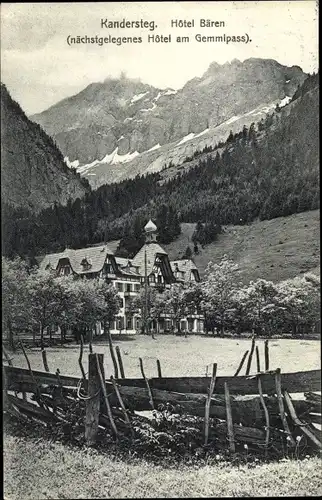 Ak Kandersteg Kanton Bern, Hotel Bären am Gemmipass, Berge
