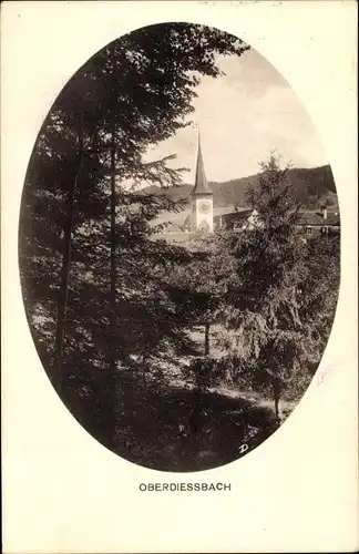Ak Oberdiessbach Kt Bern, Blick zur Kirche