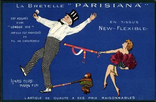 Ak La Bretelle Parisiana, Societe Anonyme des Etablissements Standard, Saint Etienne, Reklame